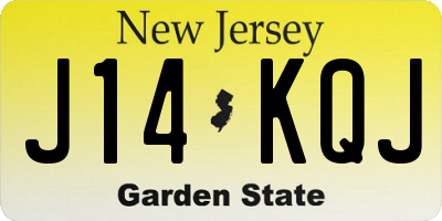 NJ license plate J14KQJ