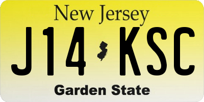 NJ license plate J14KSC