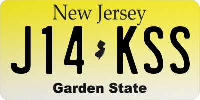 NJ license plate J14KSS