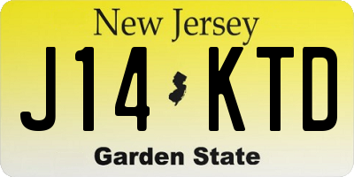NJ license plate J14KTD