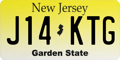 NJ license plate J14KTG