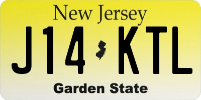 NJ license plate J14KTL