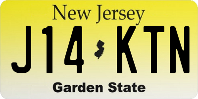 NJ license plate J14KTN
