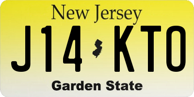 NJ license plate J14KTO