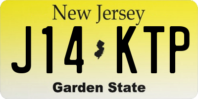 NJ license plate J14KTP
