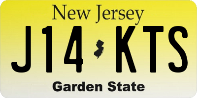 NJ license plate J14KTS