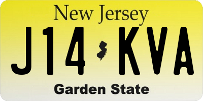 NJ license plate J14KVA