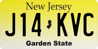 NJ license plate J14KVC