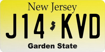 NJ license plate J14KVD