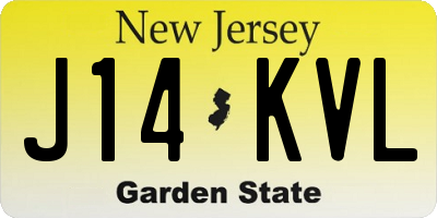 NJ license plate J14KVL