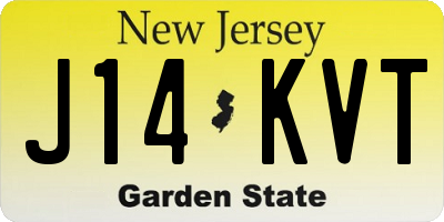 NJ license plate J14KVT