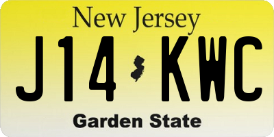 NJ license plate J14KWC