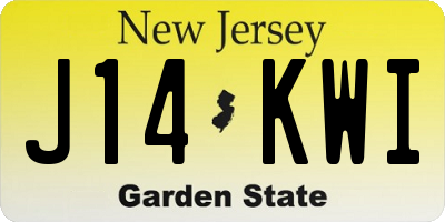 NJ license plate J14KWI