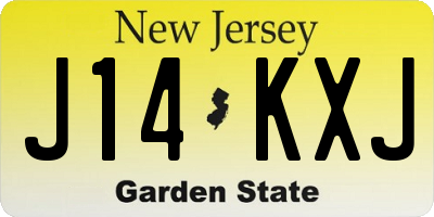 NJ license plate J14KXJ