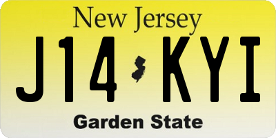 NJ license plate J14KYI
