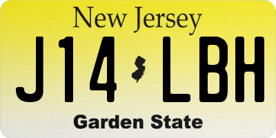 NJ license plate J14LBH