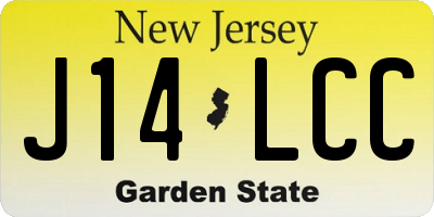 NJ license plate J14LCC