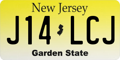 NJ license plate J14LCJ