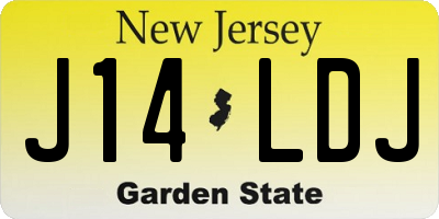 NJ license plate J14LDJ