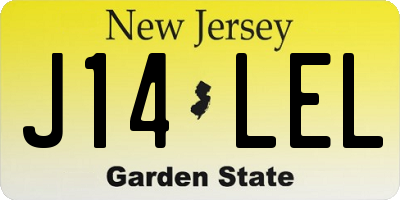 NJ license plate J14LEL