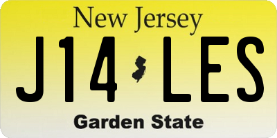 NJ license plate J14LES
