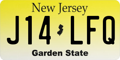 NJ license plate J14LFQ