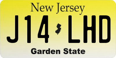 NJ license plate J14LHD