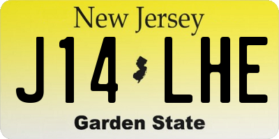 NJ license plate J14LHE