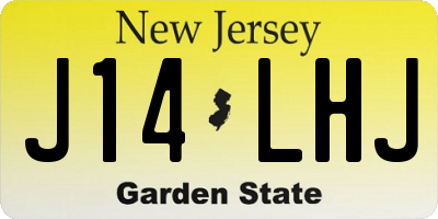 NJ license plate J14LHJ