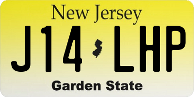 NJ license plate J14LHP