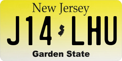 NJ license plate J14LHU