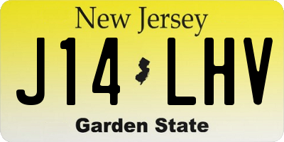 NJ license plate J14LHV