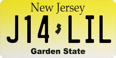 NJ license plate J14LIL