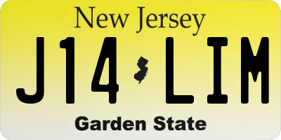 NJ license plate J14LIM