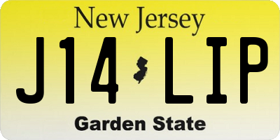 NJ license plate J14LIP