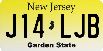 NJ license plate J14LJB