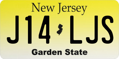 NJ license plate J14LJS