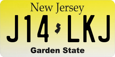 NJ license plate J14LKJ