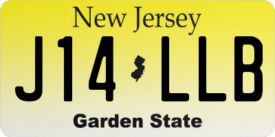 NJ license plate J14LLB