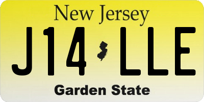 NJ license plate J14LLE