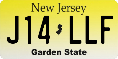 NJ license plate J14LLF