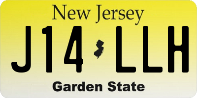 NJ license plate J14LLH