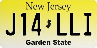 NJ license plate J14LLI