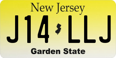 NJ license plate J14LLJ