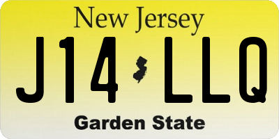 NJ license plate J14LLQ