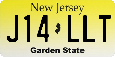 NJ license plate J14LLT