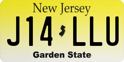 NJ license plate J14LLU