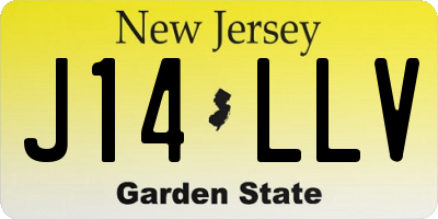 NJ license plate J14LLV