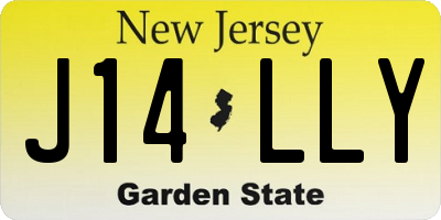 NJ license plate J14LLY