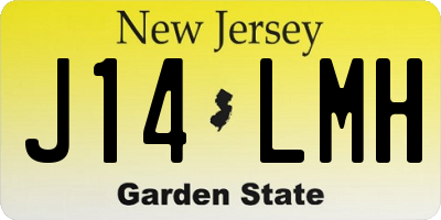 NJ license plate J14LMH